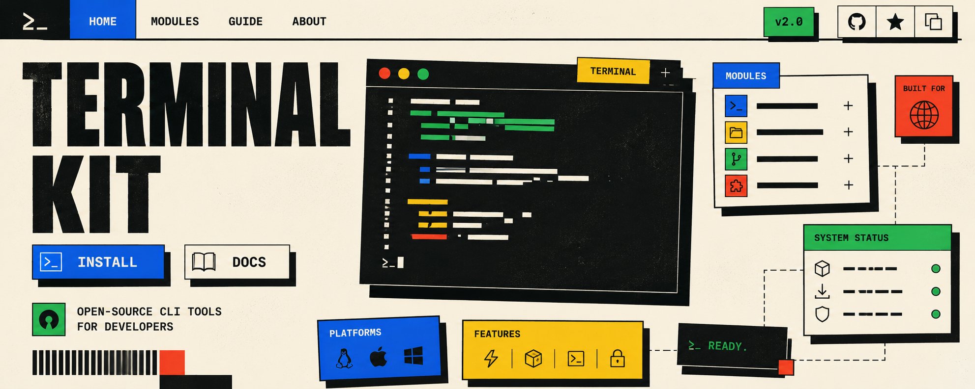 开源 CLI 工具主页 TERMINAL KIT