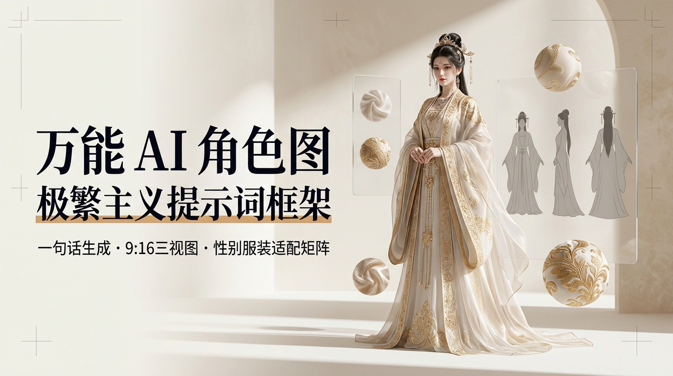 不知道咋做角色图？看看万能GPT Image 2超美AI角色图提示词框架！