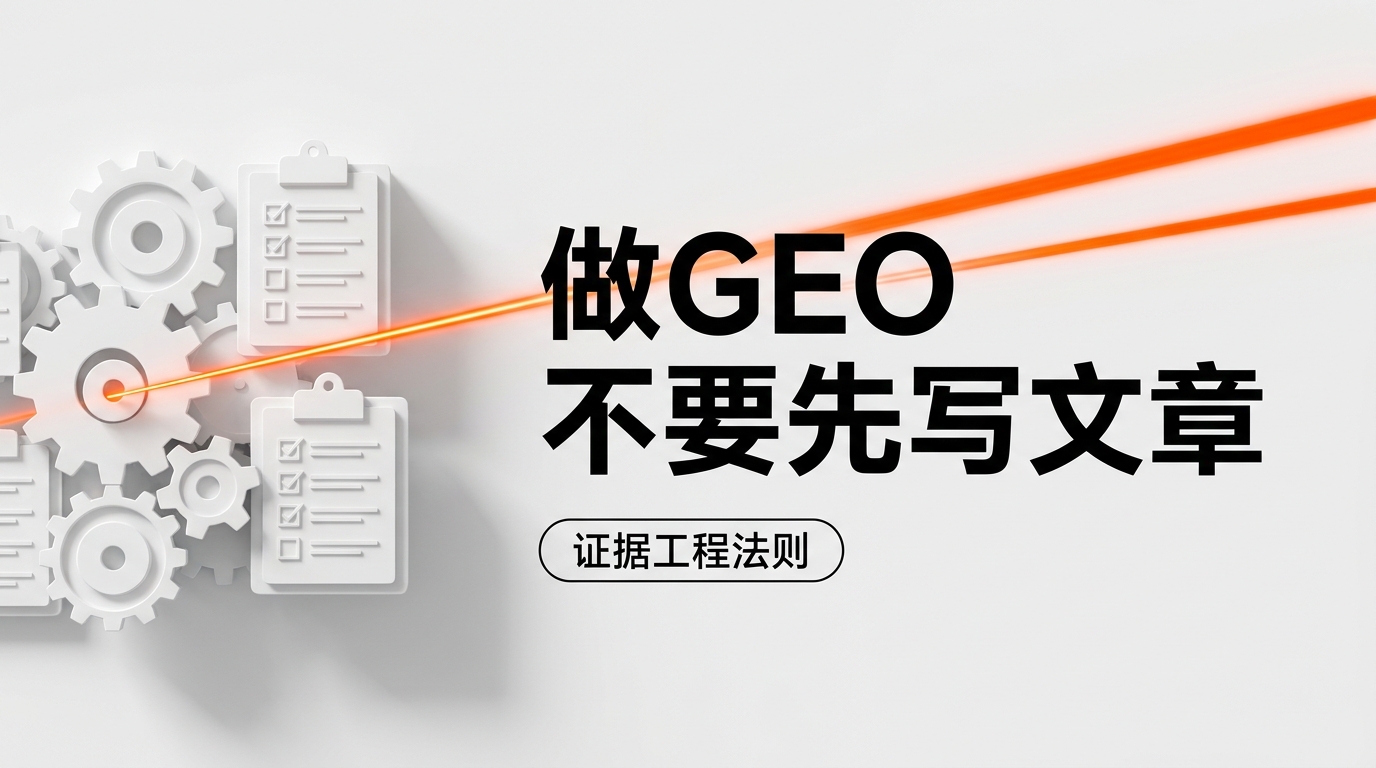 《GEO实操方法手册:不要先写文章》