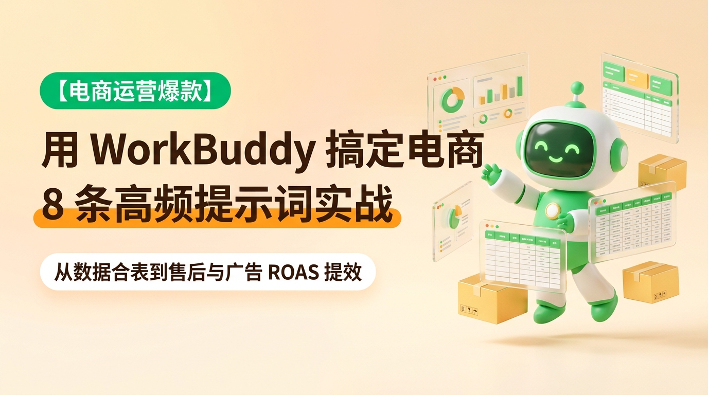 8个提示词，让WorkBuddy帮电商运营省时间