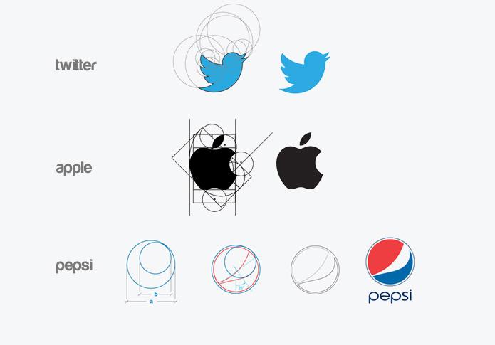百事与苹果 Logo 经典几何系统拆解