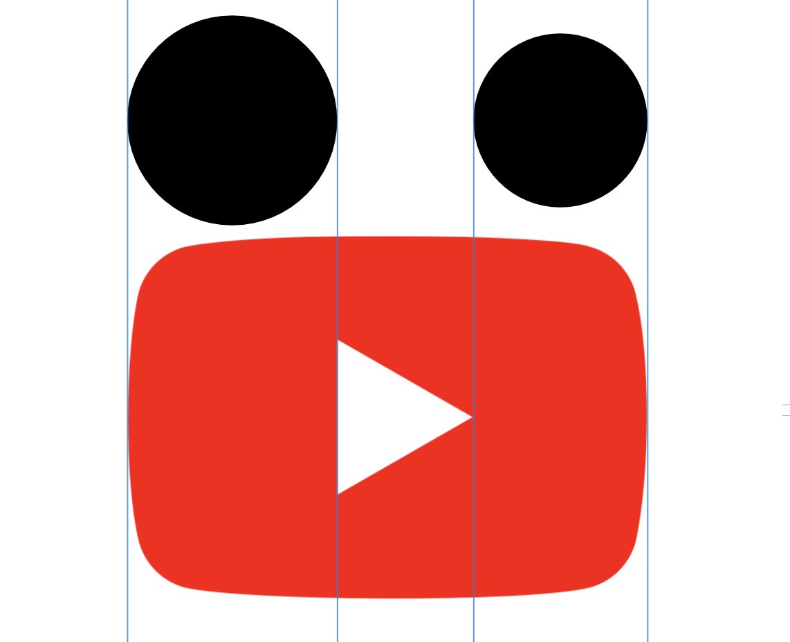 YouTube 播放三角形的几何中心与视觉中心偏置