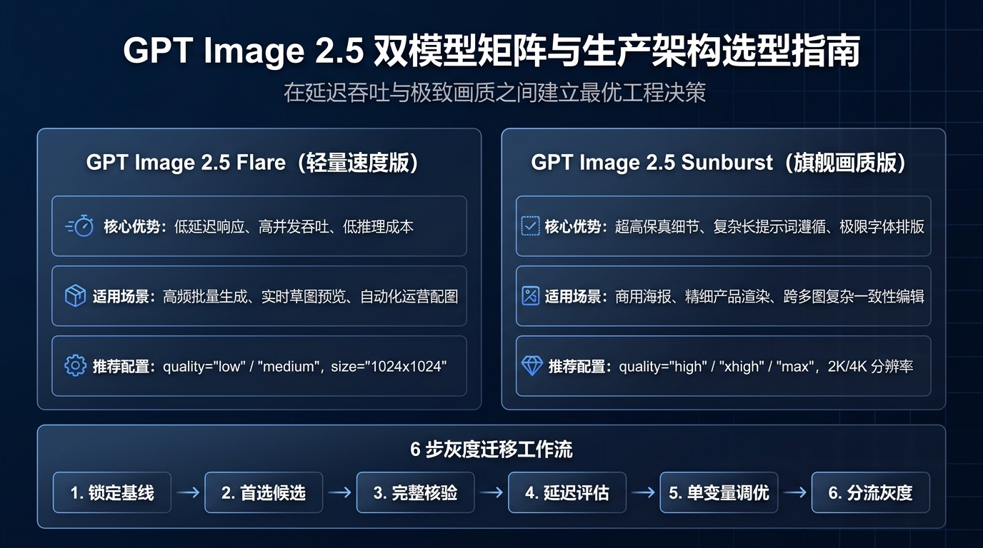 GPT Image 2.5 双模型矩阵与生产架构选型指南